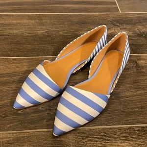 New - J. Crew Striped Zoe d'Orsay flats - Size 9 - never worn